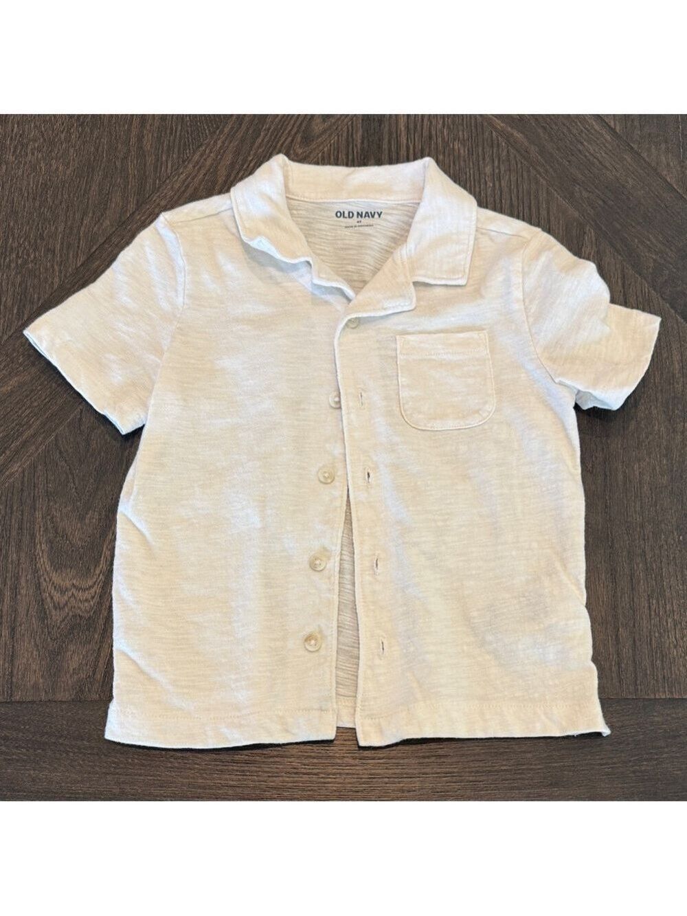 Old Navy Tan Button Down Shirt Kids